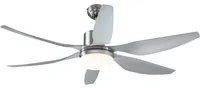 Ventilatore da Soffitto 6 Pale e Lampada LED 132x40 cm 6 Velocit Argento