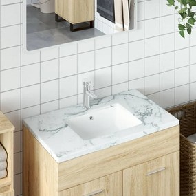Lavandino Da Bagno Bianco 50x40,5x18,5 Cm Rettangolare Ceramica /