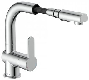 Schütte 79710 - Rubinetto per lavello LONDON con doccetta estraibile, finitura cromata lucida