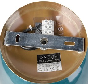 Lampada da soffitto intelligente in ottone con vetro blu oceano incl. Wi-Fi ST64 - Pallon