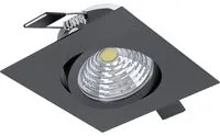 Faretto Ad Incasso Moderno Saliceto Alluminio Nero Led Integrato 6W 2700K