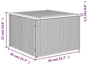 Set Divano da Giardino 6 pz con Cuscini Grigio in Polyrattan