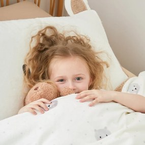 Set copripiumino e federa da bambini marrone e color crema in micropile per letto singolo 135x200 cm Cosy Bear – Catherine Lansfield