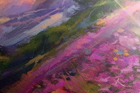 Quadro su tela – Dipinto a olio paesaggistico colorato