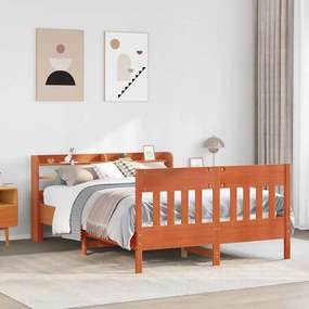 Letto senza materasso marrone cera 140x190 cm in legno di pino