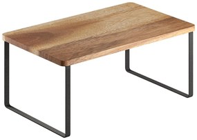 Ripiano aggiuntivo nero opaco/di colore naturale in legno 32x19 cm York – Metaltex