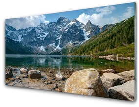 Quadro acrilico Montagne del lago della foresta di Tatry 100x50 cm