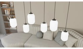 Lampadario a sospensione con filo VERDI 3xE27/15W/230V nero/bianco