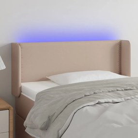 Testiera Cappuccino A Led 83x16x78/88 Cm İn Similpelle /