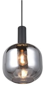 Lampadario nero con paralume in vetro ø 20 cm Diva - Trio