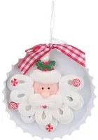 Decorazione Babbo Natale in poliresina, da 10 cm, assortita