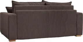 Divano marrone allungabile con rivestimento in velluto a coste 225 cm Augustin – Bobochic Paris