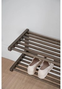 Scarpiera pensile marrone scuro in legno di quercia Inverness - Rowico