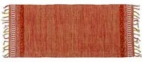 Tappeto moderno boston, stile kilim, 100% cotone, arancione, 240x60cm