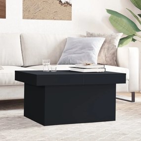 Tavolino da salotto nero 80x55x40 cm in legno multistrato