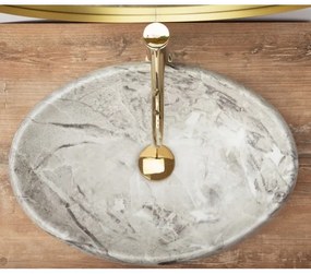 REA-U1020 - Lavabo da appoggio LINDA 34x48,5 cm ceramica/effetto pietra