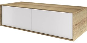 Mobile da bagno sotto lavabo Neo laccato lucido L 120 x H 33 x P 48 cm 2 cassetti, lavabo non incluso