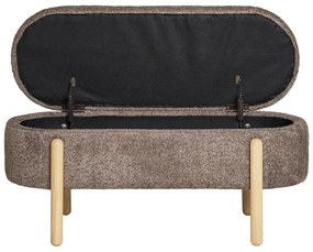 Panchina marrone con rivestimento in bouclé Branca – House Nordic