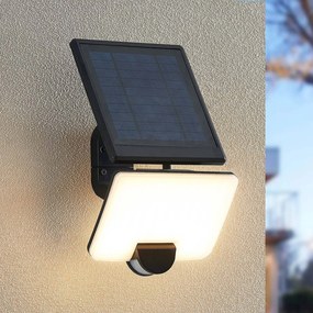 Prios Yahir applique LED solare, sensore, nero