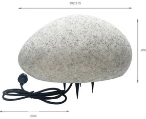 Lampada decorativa da esterno LUMISTONE 1xE27/15W/230V IP65 Ø 38 cm