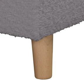 Divano angolare grigio scuro in tessuto bouclé (angolo sinistro) Ariella - Ropez