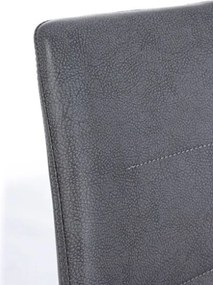 Sedie Da Interno Imbottite In Ecopelle Gambe Nere Alva Pu Grigio Bizzotto - 4 Pz