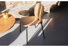 Sedie da pranzo in set di colore naturale con effetto rovere impilabili 2 pz Book – Gazzda