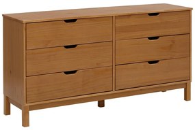 Cassettiera bassa in legno di pino in colore naturale 150x75 cm Post - Støraa