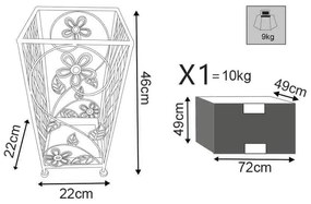 Portaombrelli in acciaio cm 22 x 46 h