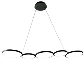 Lampadario LED a sospensione con filo OLYMPIA 5xLED/10W/230V nero