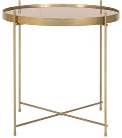 Tavolino rotondo in oro ø 48 cm Venezia - House Nordic