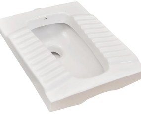 Vaso WC pavimento turca, sedile escluso P 60 x L 51.5 x H 19 cm bianco lucido