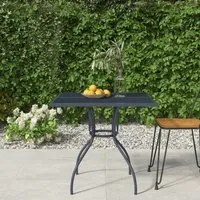 Tavolo da Giardino Antracite 80x80x72,5 cm Rete d'Acciaio 362731