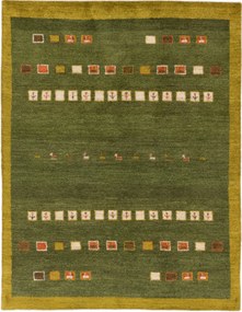 Gabbeh Tappeto persiano 150 x 190 Verde (Iran) Annodato A Mano