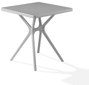 Tavolo da pranzo per giardino Hugo NEW GARDEN struttura e superficie in Polipropilene  grigio per 4 persone 70x70cm