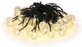 Brilagi - Catena luminosa solare decorativa BUBBLE a LED, 50 LED, 8 modalità, 7 m, IP65, bianco caldo