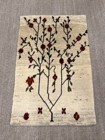 Gabbeh Tappeto persiano 90 x 60 Beige (Iran) Annodato A Mano