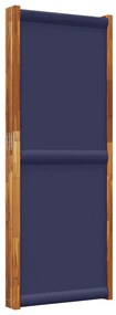 Divisorio a 4 pannelli blu scuro 280x180 cm