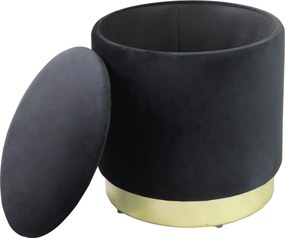 LARA - pouf rotondo in velluto