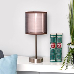 Lindby Lampada da comodino Nica con paralume marrone