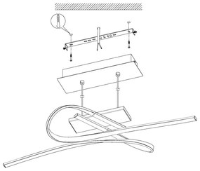 Eglo 97362 - Lampadario LED a sospensione con filo PALOZZA 2xLED/11W/230V