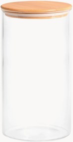 Barattolo in vetro borosilicato con coperchio in bambù Natura, 600 ml