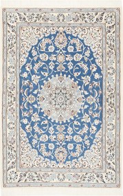 Nain Tappeto persiano 110x150 Blu (Iran) Annodato A Mano