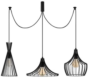 Lampadario a sospensione con filo MEZOPOTAMYA 3xE27/40W/230V ragno