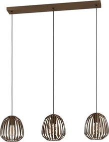 Eglo 901098 - Lampadario a sospensione con cavo ESPINAL 3xE27/40W/230V, finitura bronzo