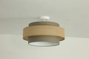 Brilagi - Lampadario a plafone RESNA 1xE27/60W/230V Ø 40 cm marrone/beige