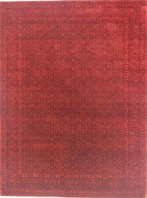 Loribaft Tappeto orientale 140 x 200 Rosso (Indian) Annodato A Mano