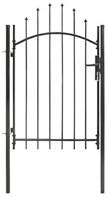 Cancello Da Giardino İn Acciaio 1x2 M Nero /