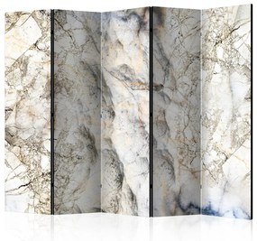 Paravento design Enigma di marmo II - texture di marmo con accento beige