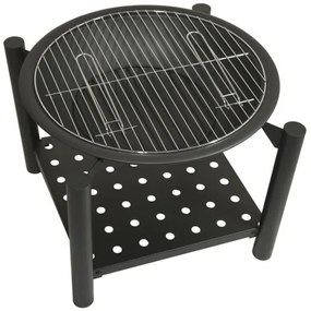 Braciere portatile in legno con griglia 48 cm